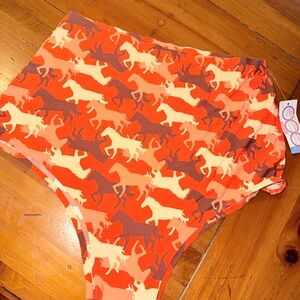 NEW NWT 3X Horse Print Panties - Orange and Brown